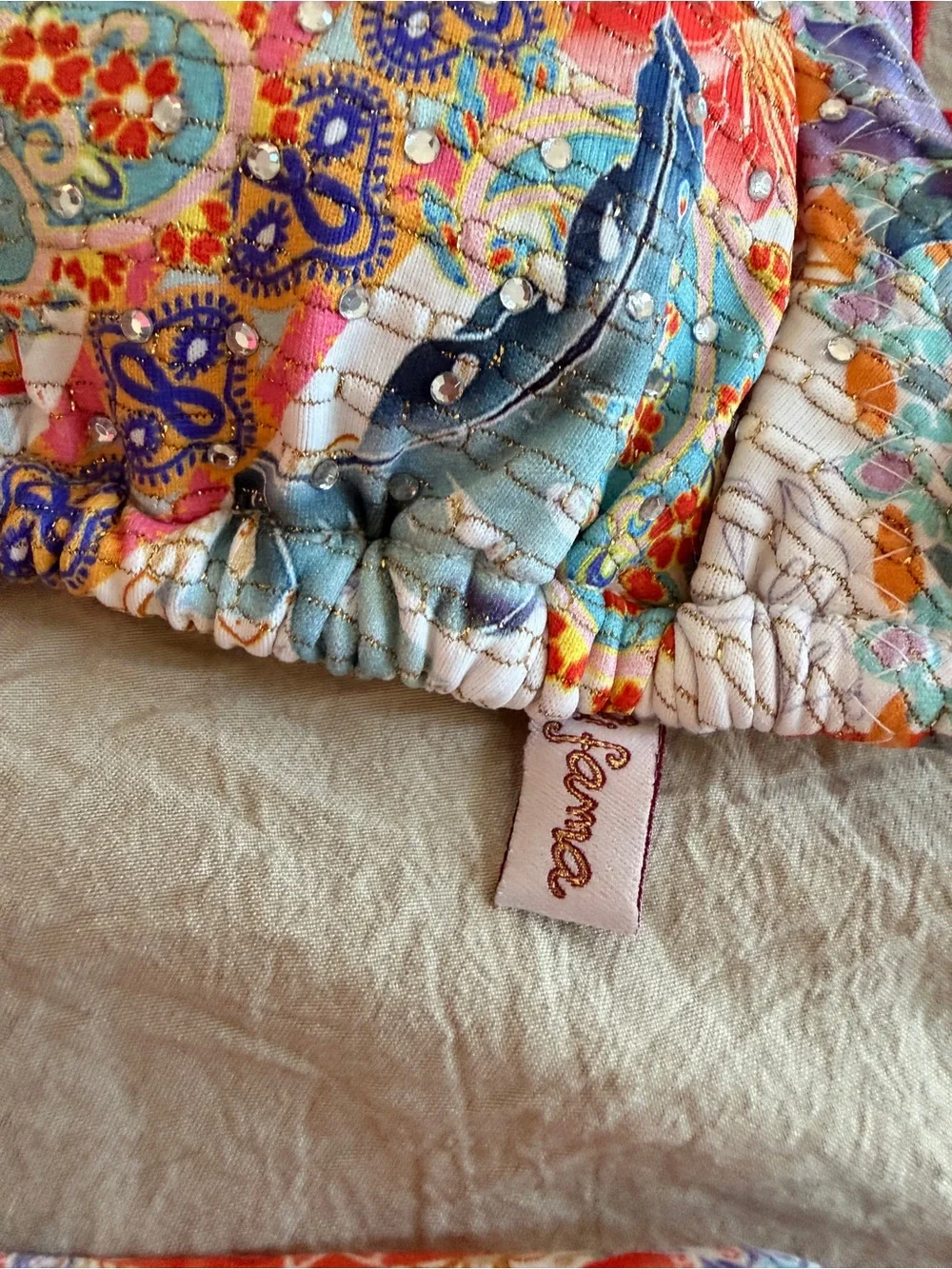 Luli Fama Floral Multicolor Triangle Bikini - Picture 5 of 12
